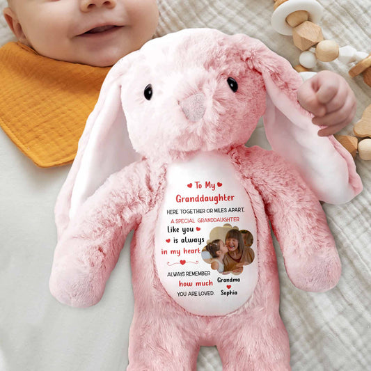 To My Granddaughter, A Special Granddaughter Like You - Personalized Stuffed Bunny - GDT603_BUN