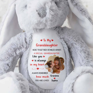 To My Granddaughter, A Special Granddaughter Like You - Personalized Stuffed Bunny - GDT603_BUN