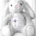 To My Granddaughter, Plush Bunny With Purple Flowers - Personalized Stuffed Bunny - GDT606_BUN