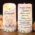 To My Granddaughter Leave A Little Sparkle Rabbit And Easter Eggs - Personalized Custom LED Candle - GDT622_LECA