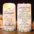 To My Granddaughter Once Upon A Time Rabbit And Easter Eggs - Personalized Custom LED Candle - GDT623_LECA