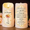 To My Granddaughter Once Upon A Time Flower Butterflies Heart - Personalized Custom LED Candle - GDT624_LECA