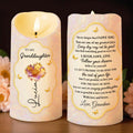 To My Granddaughter Never Forget That I Love You Flower Butterfly - Personalized Custom LED Candle - GDT625_LECA