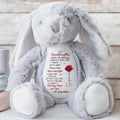To My Granddaughter I Hugged This Soft Bunny With Red Rose - Personalized Stuffed Bunny - GDT626_BUN
