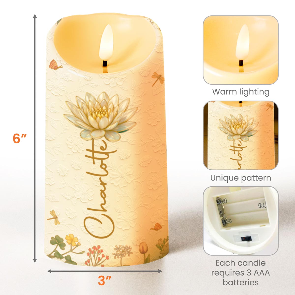 To My Granddaughter You Stole My Heart Custom Birth Month Flowers - Personalized Custom LED Candle - GDT639_LECA