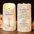 To My Granddaughter Once Upon A Time Flower And Butterfly LED Candle - Personalized Custom LED Candle - GDT646_LECA
