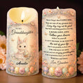 To My Granddaughter Never Forget I Love You Bunny Easter Eggs - Personalized Custom LED Candle - GDT692_LECA
