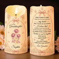 To My Granddaughter Once Upon A Time Flower Butterfly - Personalized Custom LED Candle - GDT739_LECA