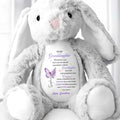 To My Granddaughter Straighten Your Crown Butterfly Flower Design - Personalized Stuffed Bunny - GDT794_BUN