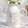 To My Granddaughter Always Remember Braver Stronger Smarter And Loved Flower - Personalized Ceramic Flower Vase