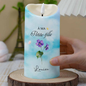 À MA Petite-fille Souviens-toi De Qui Tu Es Birth Month Flowers Crown - Personalized Custom LED Candle - GDT838_LECA