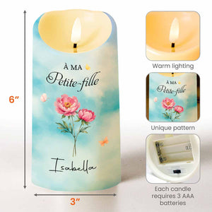 À MA Petite-fille Souviens-toi De Qui Tu Es Birth Month Flowers Crown - Personalized Custom LED Candle - GDT838_LECA