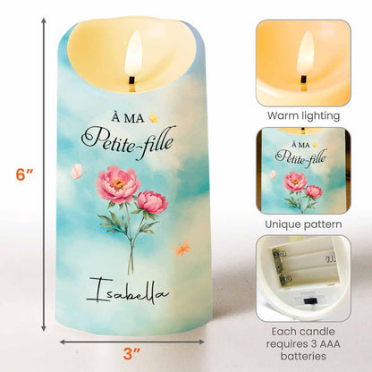 À MA Petite-fille Souviens-toi De Qui Tu Es Birth Month Flowers Crown - Personalized Custom LED Candle - GDT838_LECA