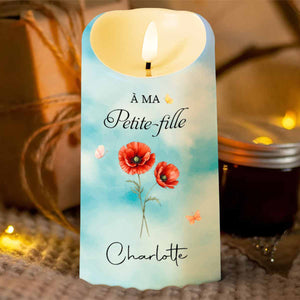 À MA Petite-fille Souviens-toi De Qui Tu Es Birth Month Flowers Crown - Personalized Custom LED Candle - GDT838_LECA