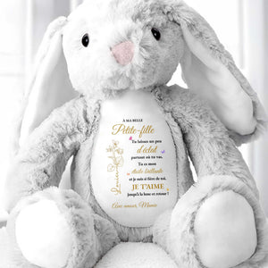 À Ma Belle Petite-fille Flower And Butterfly Star Design - Personalized Stuffed Bunny - GDT841_BUN