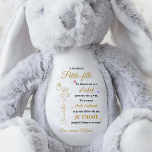 À Ma Belle Petite-fille Flower And Butterfly Star Design - Personalized Stuffed Bunny - GDT841_BUN