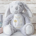 To My Granddaughter Always Remember With Birth Flower And Butterflies - Personalized Stuffed Bunny - GDT850_BUN