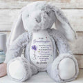 To My Granddaughter My Little Girl Yesterday Flower Butterfly - Personalized Stuffed Bunny - GDT858_BUN