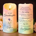 To My Granddaughter From The Moment Birth Month Flower - Personalized Custom LED Candle - GDT864_LECA