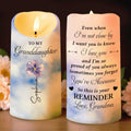 To My Granddaughter Even When I Am Not Close By Birth Month Flower - Personalized Custom LED Candle - GDT865_LECA