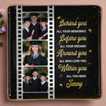 Behind You All Your Memories, Film Strip and Graduation Caps - Personalized Custom Jewelry Dish, Ceramic Dish, Square Shape - GRAD032_SCRF