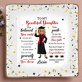 You Believed You Could So You Did, Graduation Cap And Diploma - Personalized Custom Jewelry Dish, Ceramic Dish, Square Shape - GRAD044_SCRF