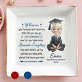 Whenever You Find Yourself Doubting How Far You Can Go Graduate Girl - Personalized Custom Jewelry Dish, Square Ceramic Dish - GRAD389_SCRD