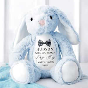 Personalized Floral Design, Perfect Gift for Your Little One - Personalized Stuffed Bunny - GRK006_BUN