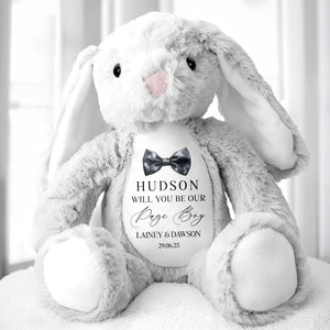 Personalized Floral Design, Perfect Gift for Your Little One - Personalized Stuffed Bunny - GRK006_BUN