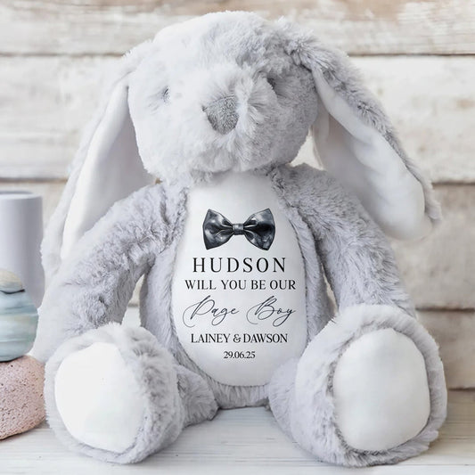 Personalized Floral Design, Perfect Gift for Your Little One - Personalized Stuffed Bunny - GRK006_BUN