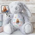 I Am Kind, Capable, Loved, Smart, Confident, Grateful, Enough, Stuffed Bunny - Personalized Stuffed Bunny - GRK013_BUN