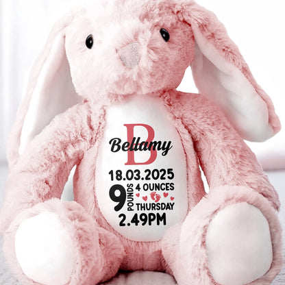 Newborn Stuffed Bunny - Personalized Stuffed Bunny - GRK021_BUN