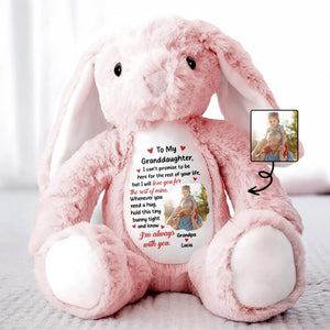 To My Granddaughter, I Can't Promise To Be Here, Stuffed Bunny - Personalized Stuffed Bunny - GRK023_BUN