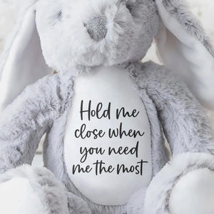 Hold Me Close When You Need Me The Most Stuffed Bunny - Personalized Stuffed Bunny - GRK094_BUN