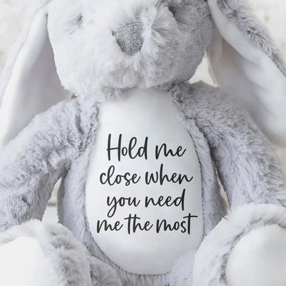 Hold Me Close When You Need Me The Most Stuffed Bunny - Personalized Stuffed Bunny - GRK094_BUN