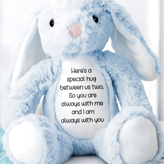 Special Hug Between Us Always With You Stuffed Bunny - Personalized Stuffed Bunny - GRK095_BUN