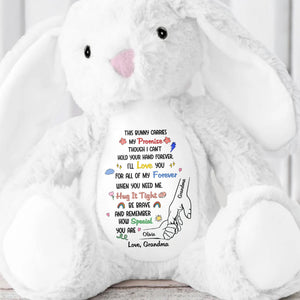 This Bunny Carries My Promise With Paws And Hearts - Personalized Stuffed Bunny - GRK097_BUN