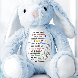 This Bunny Carries My Promise With Paws And Hearts - Personalized Stuffed Bunny - GRK097_BUN