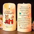 Remember Whose Granddaughter You Are, Santa Claus And Reindeer - Personalized Custom LED Candle - GRK099_LECA