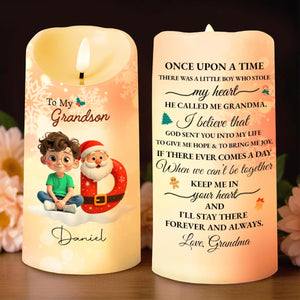 Once Upon A Time, Love From Grandma - Personalized Custom LED Candle - GRK100_LECA