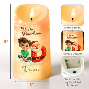 Once Upon A Time, Love From Grandma - Personalized Custom LED Candle - GRK100_LECA