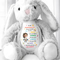 To My Granddaughter, Braver, Stronger, Smarter - Personalized Stuffed Bunny - GRK111_BUN