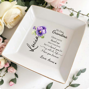 I Love You Forever Grandma - Personalized Custom Jewelry Dish - GRM004_SCRD