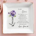 To My Nana Connected Forever Love Message - Personalized Custom Jewelry Dish - GRM005_SCRD