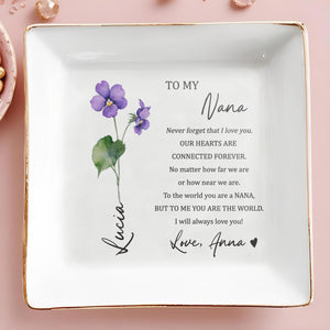 To My Nana You Are The World - Personalized Custom Jewelry Dish - GRM009_SCRD