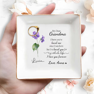 Love You Forever Grandma - Personalized Custom Jewelry Dish - GRM012_SCRD