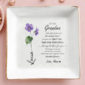 To My Grandma Warmest Heart Biggest Hugs Best Storyteller - Personalized Custom Jewelry Dish - GRM013_SCRD