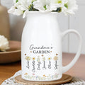 Grandma's Garden With Flowers And Bees - Personalized Ceramic Flower Vase