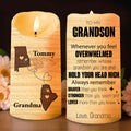 Hold Your Head High Braver And Stronger Reminder For Grandson - Personalized Custom LED Candle - GSN014_LECA