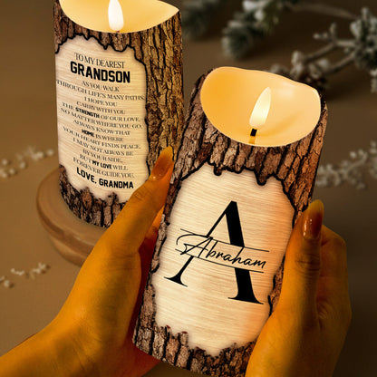 Strength Of Love Heartfelt Message - Personalized Custom LED Candle - GSN019_LECA